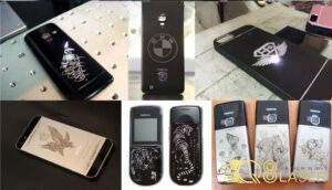 Khắc laser lên điện thoại iphone samsung xiaomi