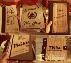 Làm menu thực đơn gỗ theo yêu cầu 10p lấy ngay